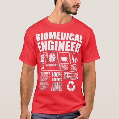 Biomedical Engineer Hardworking Biomed Medical Sci T_Shirt