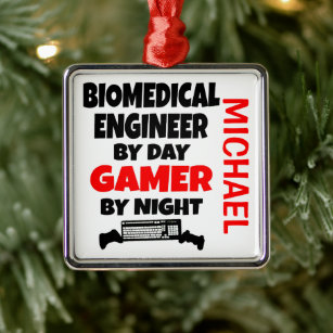 Biomedical Engineer Loves Playing Video Games Metal Ornament