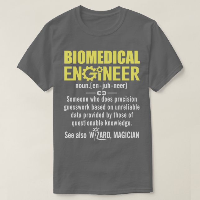 Biomedical Engineer Noun  Funny Definition  T-Shirt (Design Front)