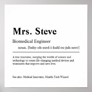 Biomedical Engineer Personalized Gift Poster