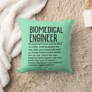 Biomedical engineer throw pillow