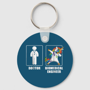 Biomedical Engineer Unicorn Dabbing Funny Lovers Keychain