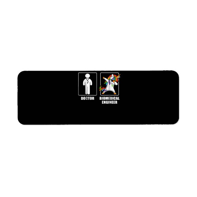 Biomedical Engineer Unicorn Dabbing Funny Lovers Label (Front)