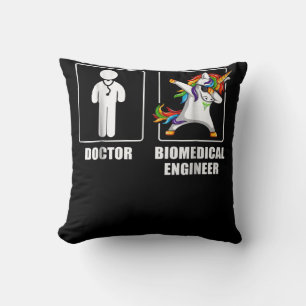 Biomedical Engineer Unicorn Dabbing Funny Lovers Throw Pillow
