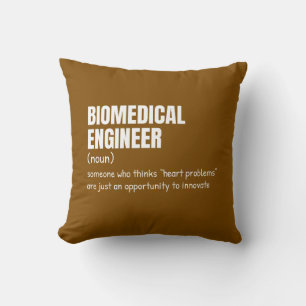 Biomedical Engineering Nerd Definition Throw Pillow