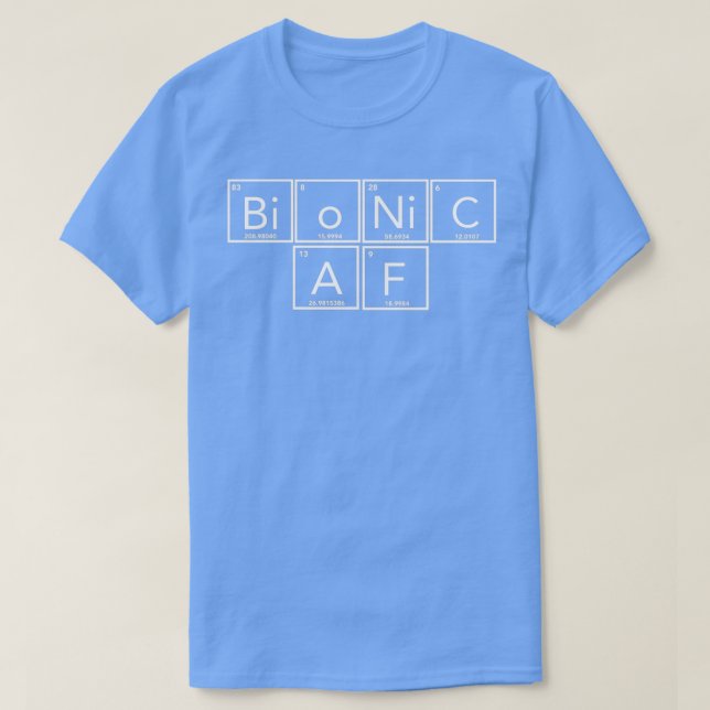 Bionic AF Periodic Table Surgery Replacement Hospi T-Shirt (Design Front)