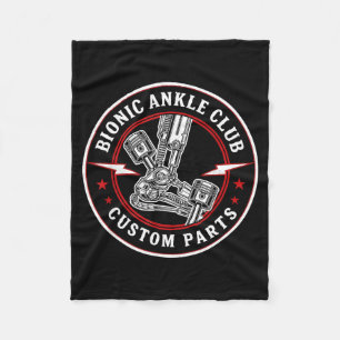 Bionic Ankle Replacement Recovery Bionic Ankle Sur Fleece Blanket