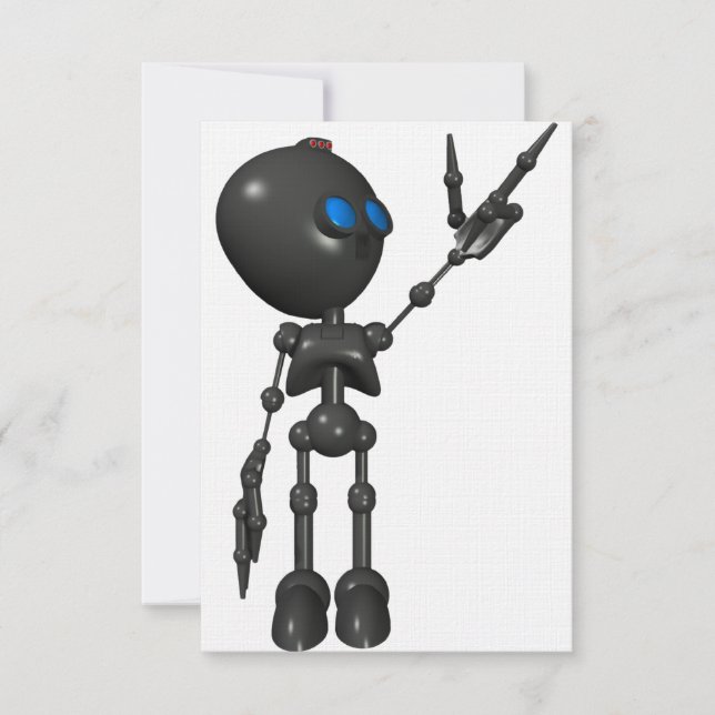 Bionic Boy 3D Robot - Finger Guns 2 - Original Invitation (Front)