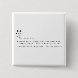 Bionic Definition in Black Button