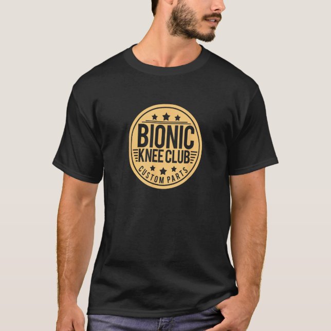 Bionic Knee Club Knee Surgery Knee Replacement Rec T-Shirt (Front)