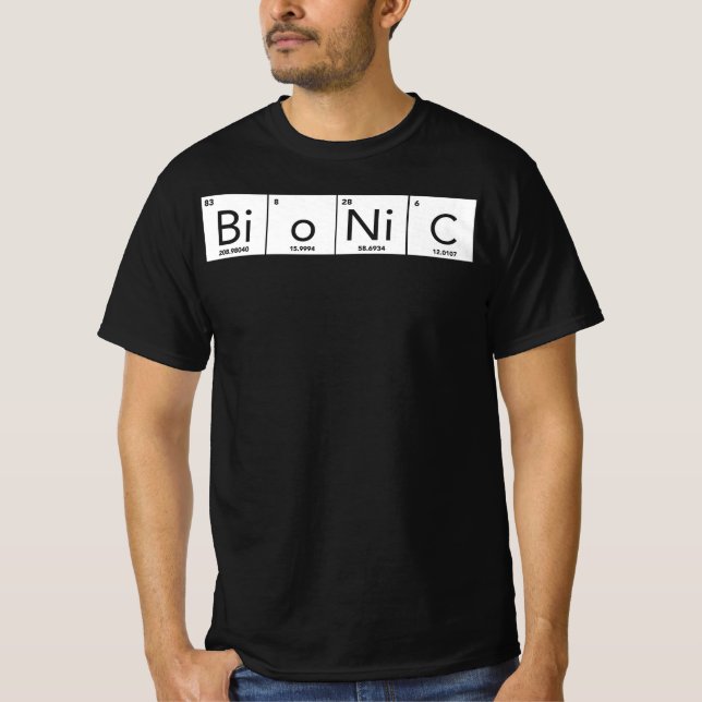 Bionic Periodic Table Surgery Hip Replacement T-Shirt (Front)
