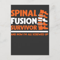 Bionic Spinal Surgery Survivor Fractured Back Postcard