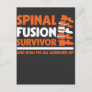 Bionic Spinal Surgery Survivor Fractured Back Postcard