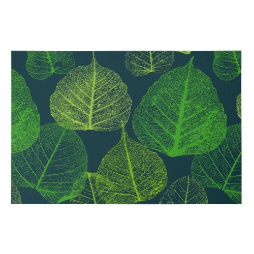 Biophilic Aesthetic Skeleton Leaves  Faux Canvas Print