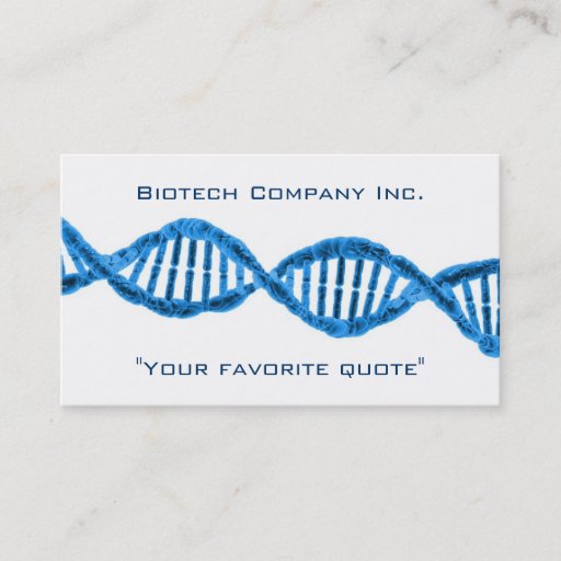 Customizable Biotech DNA Business Cards