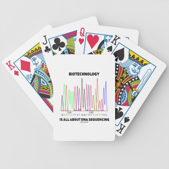Biotechnology Is All About DNA Sequencing Bicycle Playing Cards