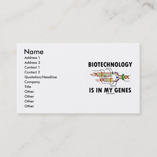 Biotechnology Is In My Genes (DNA Replication) Business Card