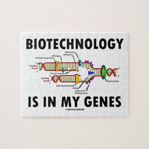 Biotechnology Is In My Genes DNA Replication Jigsaw Puzzle