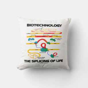 Biotechnology The Splicing Of Life (Mature RNA) Throw Pillow