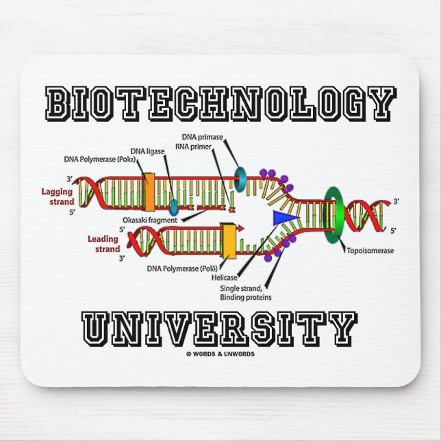 Biotechnology University (DNA Replication) Mouse Pad (Front)