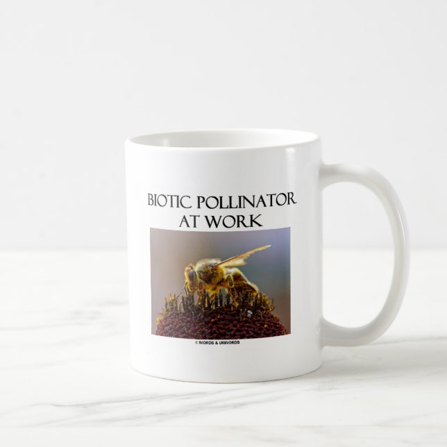 Biotic Pollinator At Work (Bee On A Flower) Coffee Mug (Right)