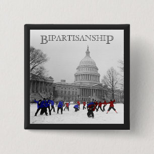 Bipartisan Snowball Fight Button