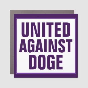Bipartisan United Against DOGE Anti-DOGE Purple Car Magnet