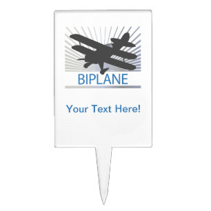 Biplane Airplane Cake Topper