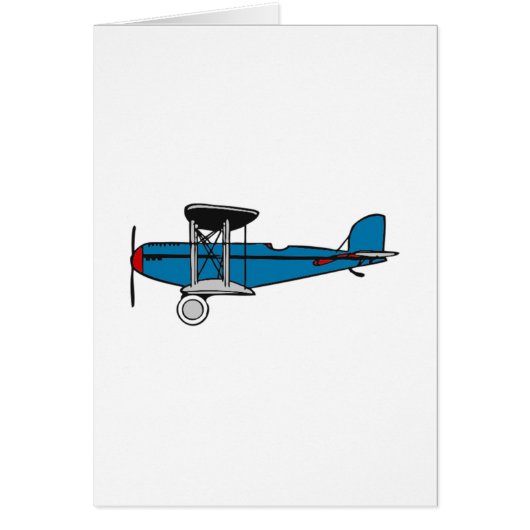 Biplane Airplane Cards (Front)
