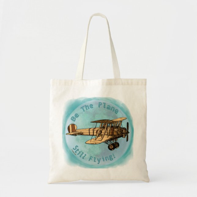 Biplane Airplane tote bag (Front)