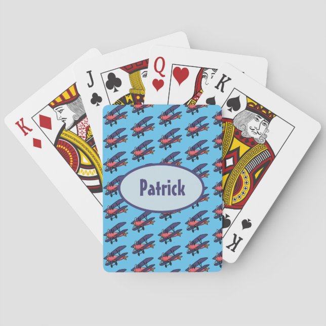 Biplane Pattern Customized Poker Cards (Back)
