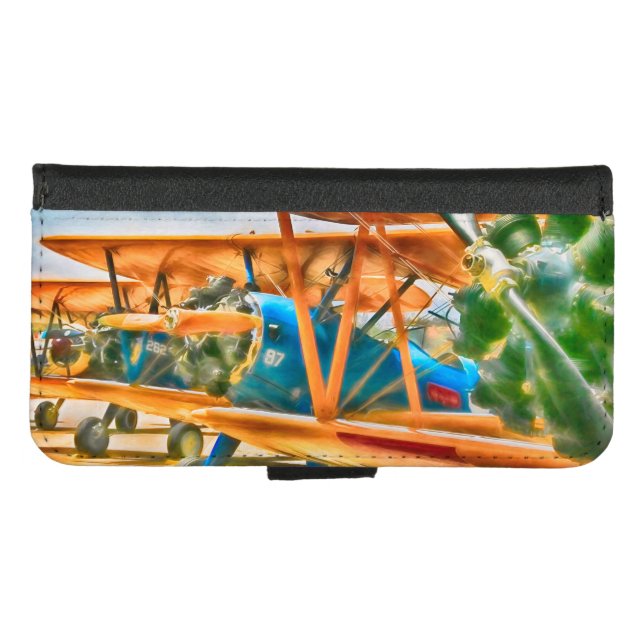 BiPlane READY FOR MY PORTRAIT iPhone Wallet Case (Front (Horizontal))