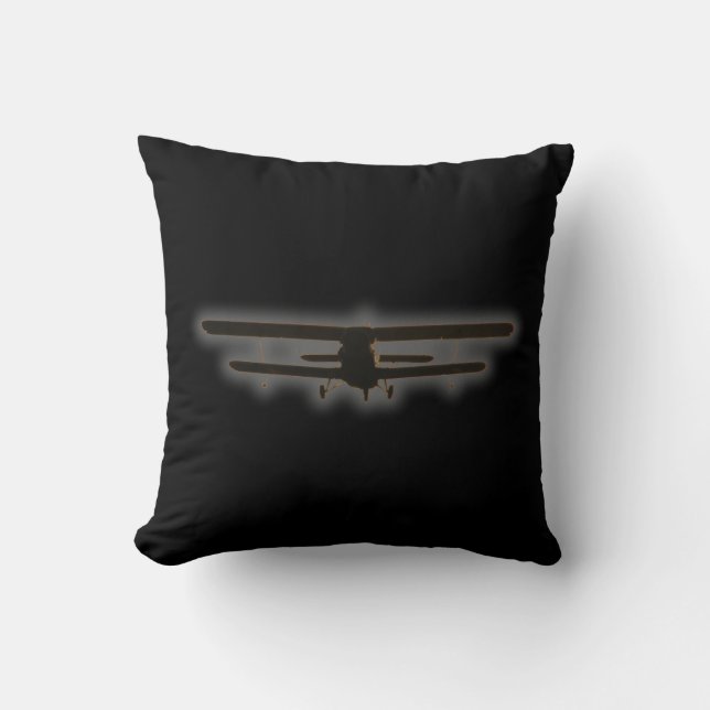 biplane throw pillow (Front)