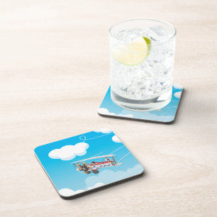 biplanes beverage coaster