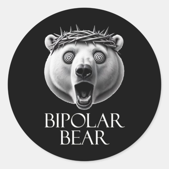 Bipolar Bear Sticker  (Front)