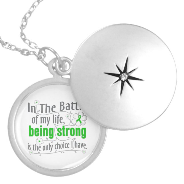 Bipolar Disease In The Battle Silver Plated Necklace (Front)