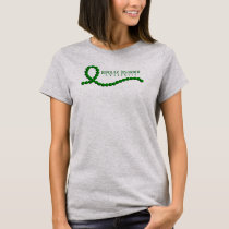 Bipolar Disorder Awareness Green Ribbon Beads T-Shirt