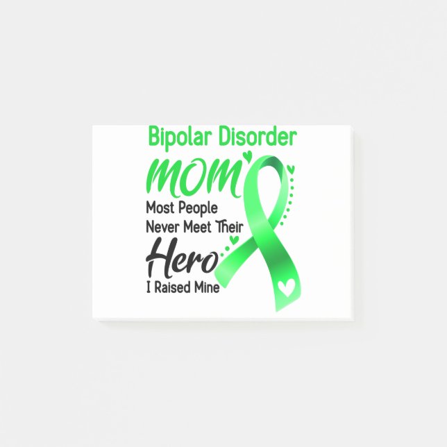 Bipolar Disorder Awareness Month Ribbon Post-it Notes (Front)