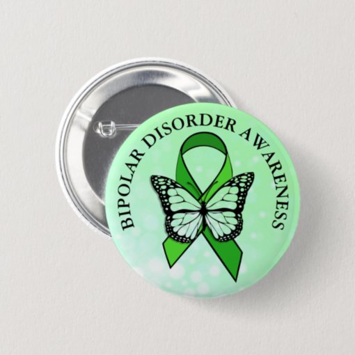 Bipolar Disorder Awareness Ribbon Button | Zazzle