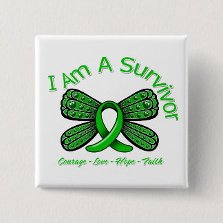 Bipolar Disorder Butterfly I Am A Survivor Button