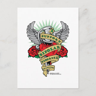 Bipolar Disorder Dagger Postcard