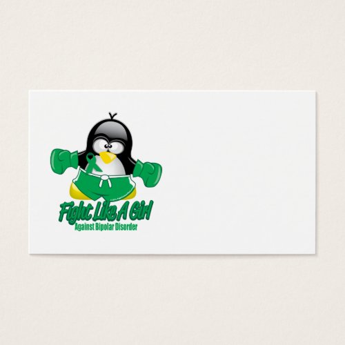 Bipolar Disorder Fighting Penguin Business Card Templates