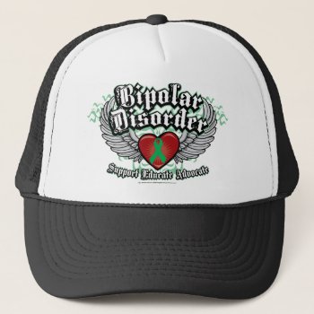 Bipolar Disorder Wings Trucker Hat by fightcancertees at Zazzle