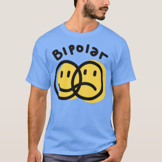 Bipolar Happy Sad Face Emoticon T-Shirt