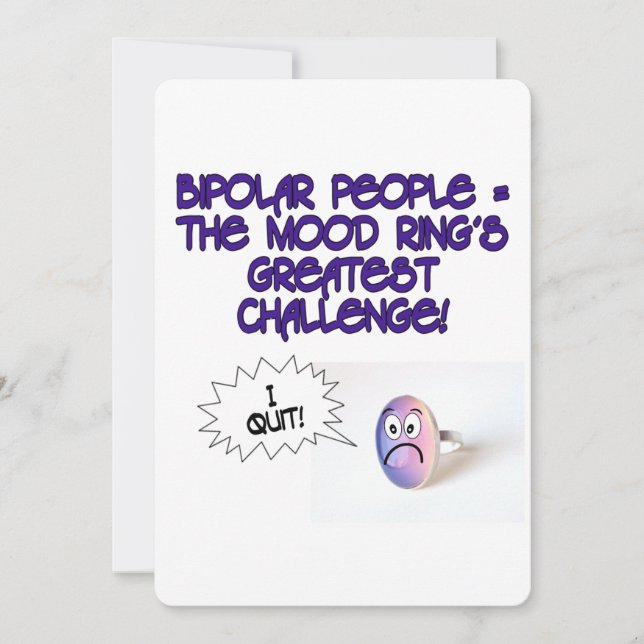 Bipolar Mood Ring Thank You Card (Front)