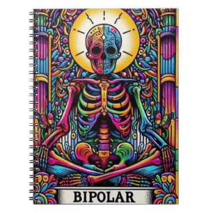 Bipolar Tarot Card Mystical Occult Notebook