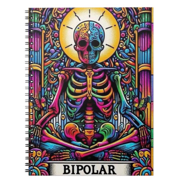 Bipolar Tarot Card | Mystical Occult  Notebook (Front)