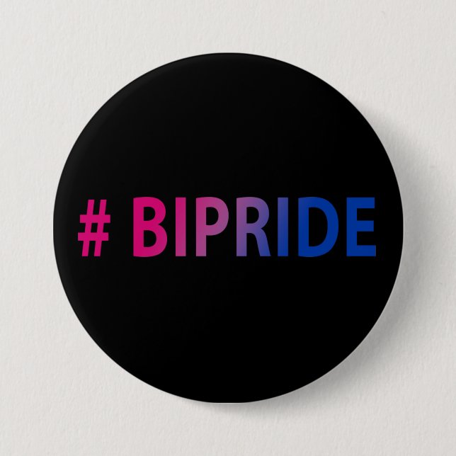 #Bipride Bisexual Pride   Button (Front)