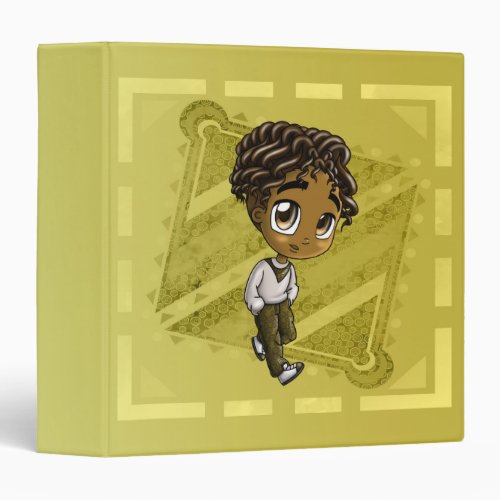 Biracial Boy Cute 3 Ring Binder