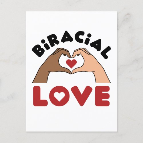 Biracial Love Mixed Race Couple Postcard